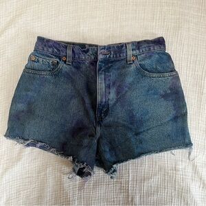 Levi’s cutoff Denim highwaist Women’s mom Jean Shorts no stretch size 12
